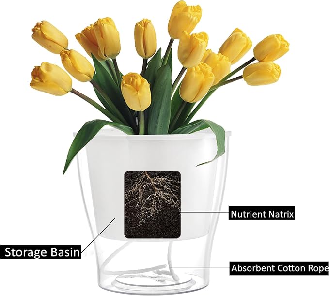 ZOOFOX 4 Pack Self Watering Pots - Image 3