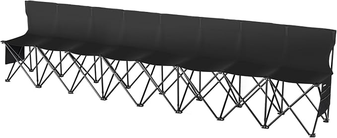 VEVOR Portable Folding Bench, 8 Seats Foldable Sideline Bench, Outdoor Camping - Image 5
