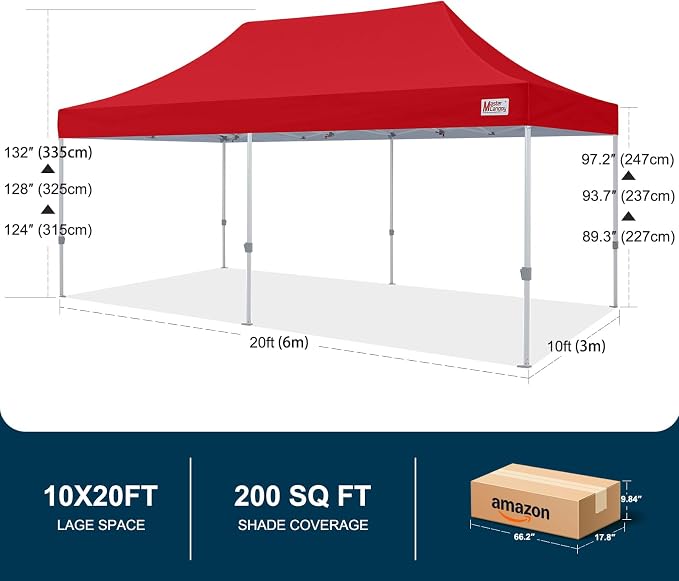 MASTERCANOPY Pop Up Canopy Tent Commercial Grade 10x20 Instant Shelter - Image 4