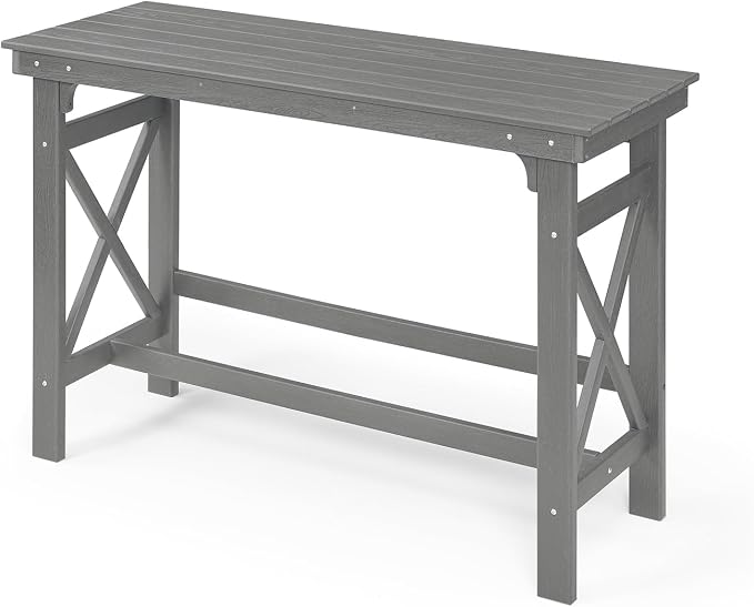 41" Outdoor Bar Table, HDPE Adirondack Outdoor Bar Table, All Weather Outside by SeeHill