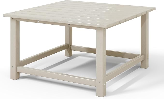 WestinTrends Malibu Low Outdoor HDPE Square Patio Coffee Table - Image 9