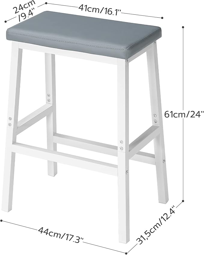 HOOBRO Bar Stools, Counter Height Bar Stools, 24 Inch Barstools - Image 3