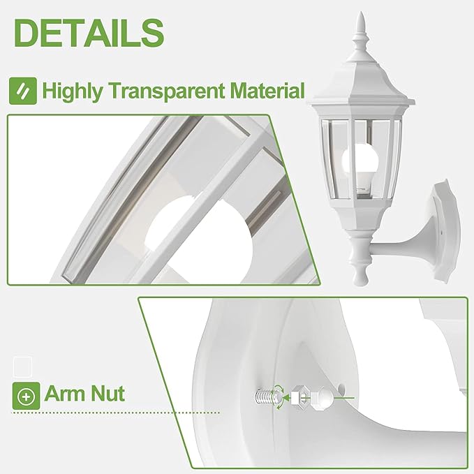 EMART Plastic Outdoor Wall Light Fixtures - Image 7
