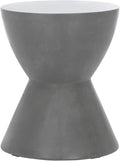 Safavieh Outdoor Collection Athena Modern Concrete Dark Grey Round 17.7-inch by SAFAVIEH
