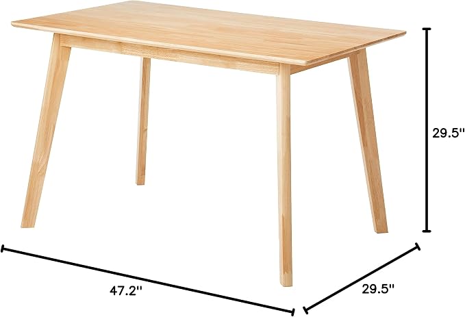 Amazon Basics FSC Certified Sturdy Solid Wood Rectangular Dining Table - Image 8