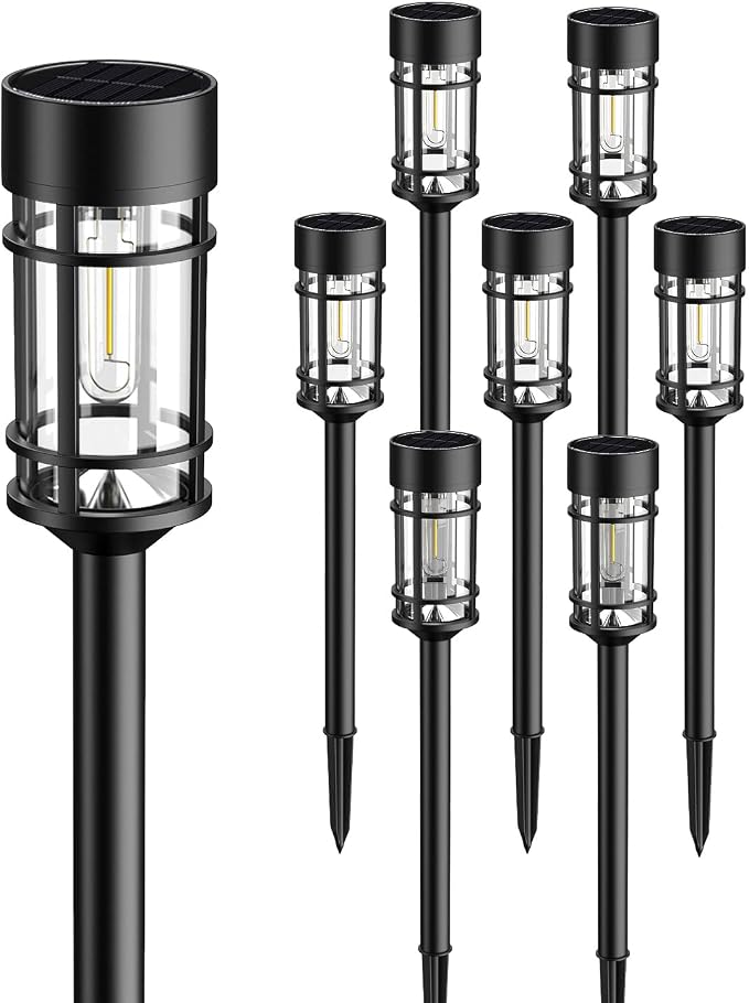 Solar Lights Outdoor Waterproof, 8 Pack 21" Solar Pathway Lights - Image 12