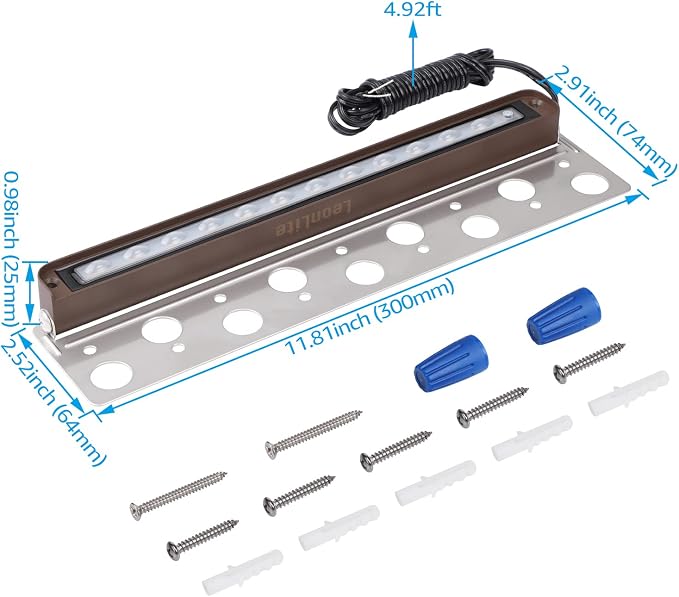 LEONLITE 8-Pack Premium Series 5CCT 12 Inch Hardscape Lighting Low Voltage LED - Image 7