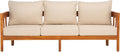 SAFAVIEH Outdoor Collection Owen Acacia Solid Wood Natural/Taupe Cushion by SAFAVIEH