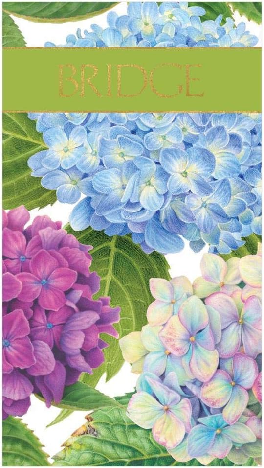Caspari Hydrangea Garden Bridge Score Keeping Pads, 3 Included by Caspari