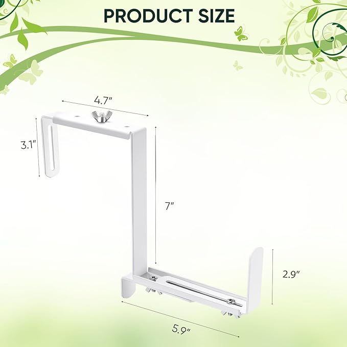 Adjustable Planter Box Bracket, Flower Box Holder Brackets - Image 2