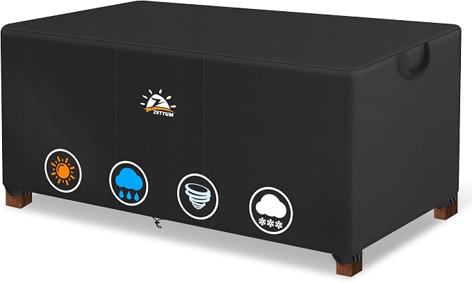 Zettum Outdoor Coffee Table Cover – Coffee Table Cover Rectangle Waterproof & by Zettum