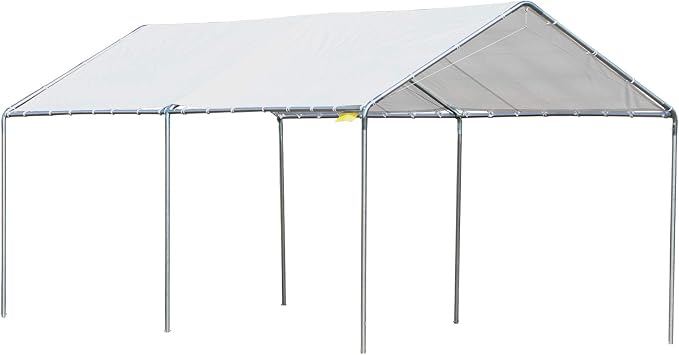 Outsunny 10'x20' Carport Outdoor Heavy Duty Party Tent Galvanized Car Canopy by Outsunny