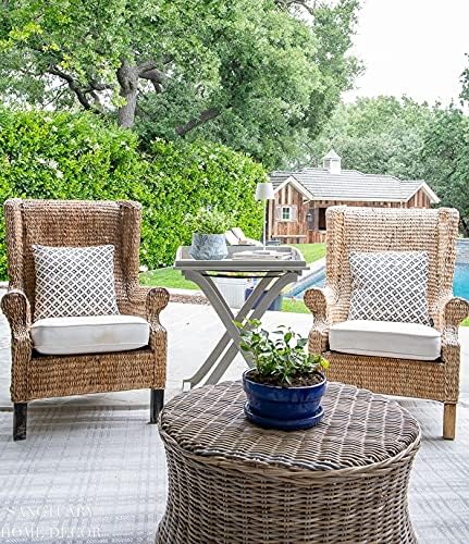 SAFAVIEH Home Collection Ruxton Natural Rattan Round Coffee Table Ottoman - Image 5