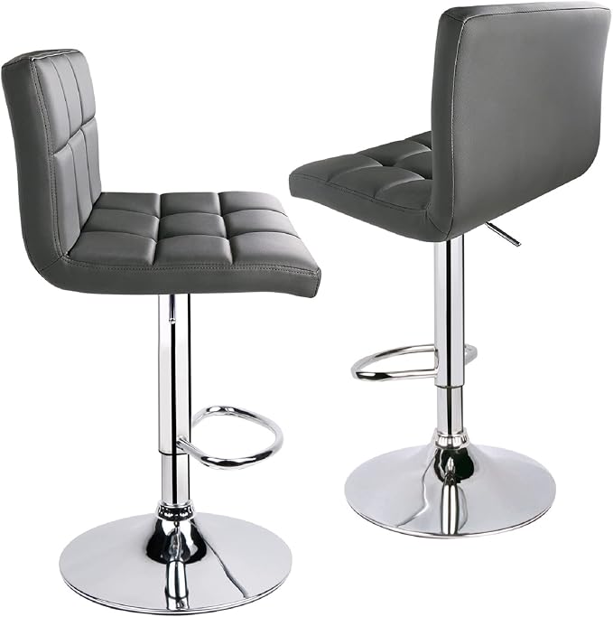 Leopard Bar Stools, Modern PU Leather Adjustable Swivel Bar Stool - Image 6
