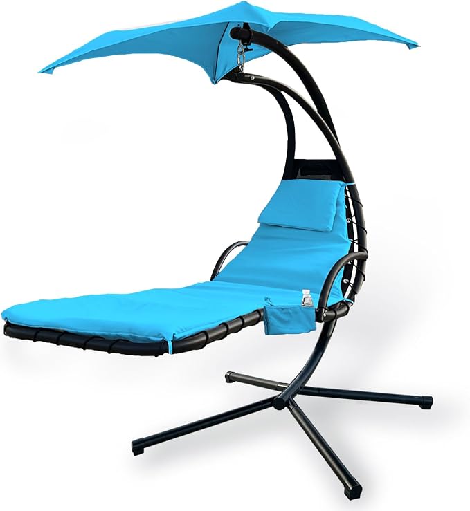 Outdoor Hanging Lounge Chair Replacement Cushion Cover and Umbrella Fabric by MKLTUHGDG