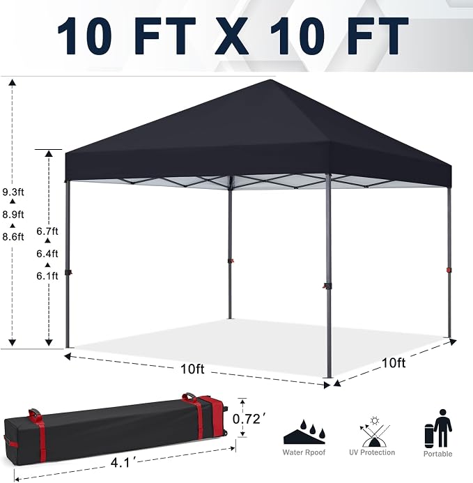 COOSHADE Durable Easy Pop Up Canopy Tent 10x10Ft - Image 5