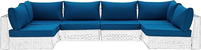 HOMREST Outdoor Replacement Cushions, Water-Resistant 4" Thick Seat Cushion by HOMREST