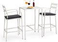 VINGLI 3-Piece Outdoor Bar Set, Aluminum Bar Height Table & 2 Chairs by VINGLI