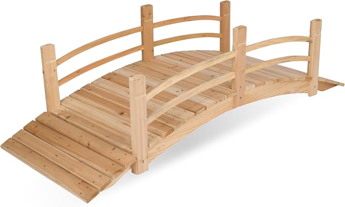 Shine Company 4982N 6 Ft. Cedar Wood Garden Bridge by ShineCompany