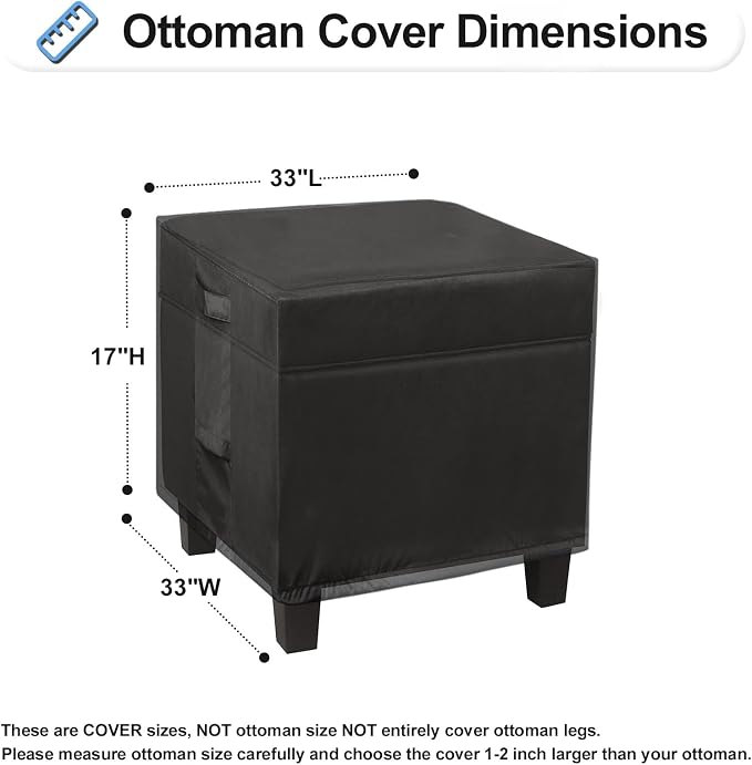 OutdoorLines Outdoor Waterproof Patio Ottoman Covers - Image 2