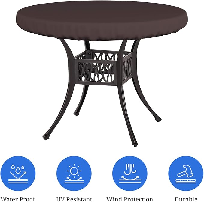 Covers & All Round Table Top Cover, 12 Oz Waterproof UV & Weather Resistant - Image 3