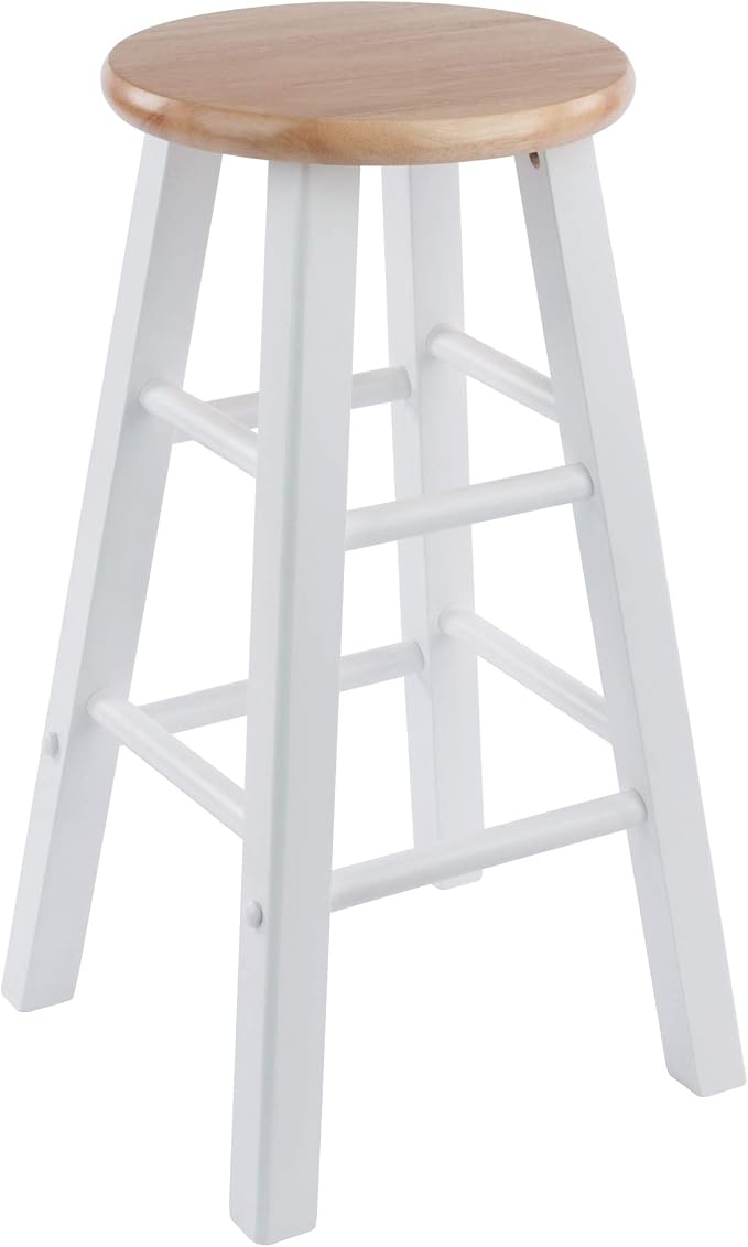 Winsome Element Counter Stools, Natural & White, 2 Piece Set - Image 4