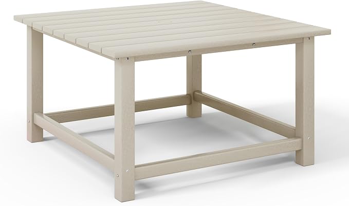 WestinTrends Malibu Low Outdoor HDPE Square Patio Coffee Table - Image 7