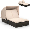 RELAX4LIFE Outdoor Daybed with Retractable Canopy by RELAX4LIFE