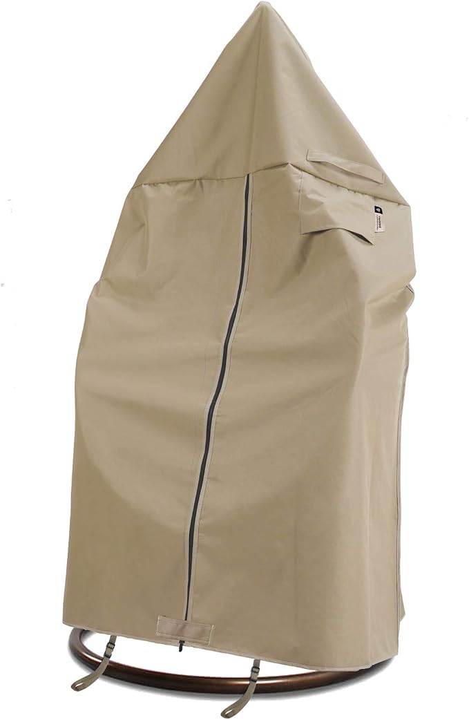 Patio Hanging Chair Cover with Adjustable X-Lock System and Zipper, Easy On by Flexiyard