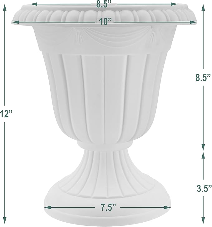 Arcadia Garden Products PL20WW Indoor/Outdoor Classic Traditional Plastic Urn - Image 6