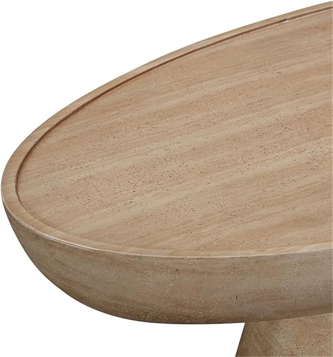 Pemberly Row Eclipse Stone Coffee Table, 47.2" W x 23.8" D x 14" H, Faux - Image 6