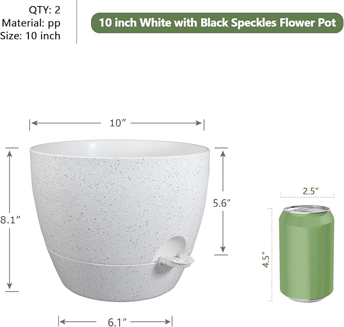 10 inch Self Watering Pots, Plant Pots - Image 3