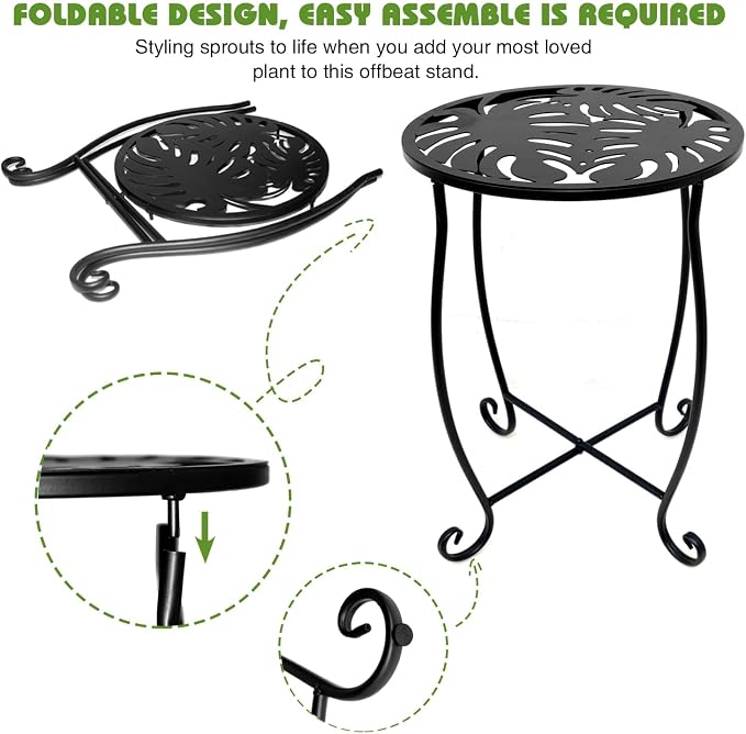Small Side Tables for Small Space, 2 Pack Metal Outdoor Indoor Side Table - Image 7