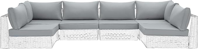 HOMREST Replacement Cushions for Outdoor Furniture, 25x25 Inch 14-Piece Patio by HOMREST