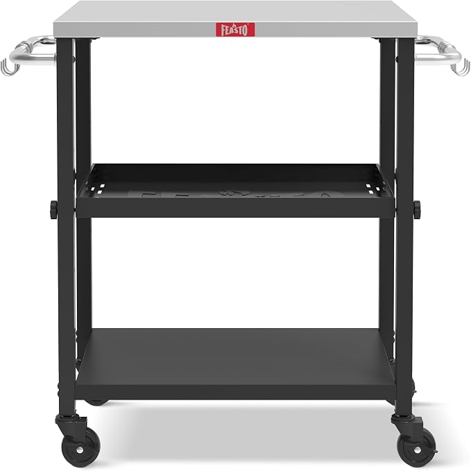 3-Shelf Grill Table, Pizza Oven Stand by Idealforcook
