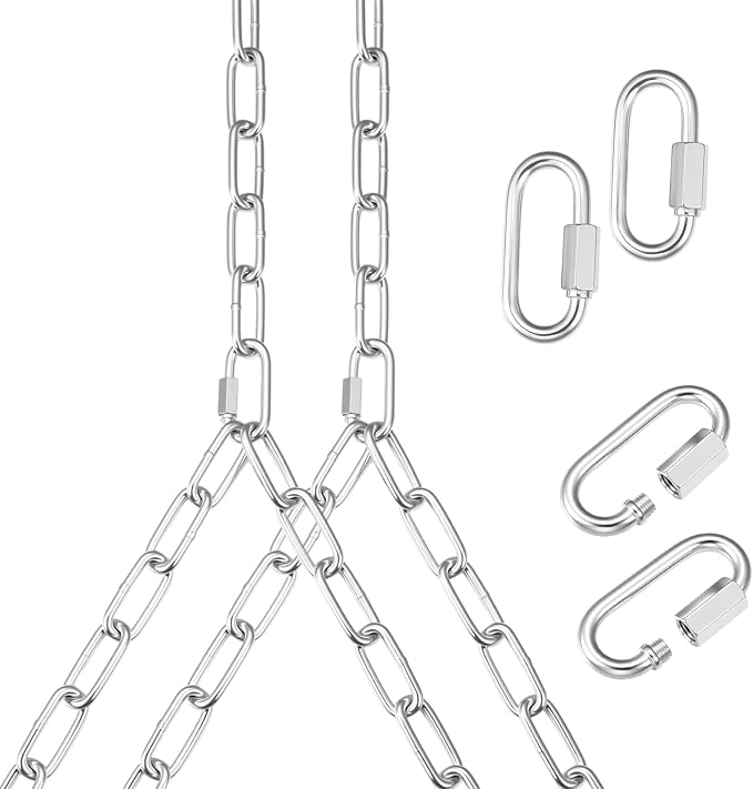 Heavy Duty Porch Swing Hanging Chain Kit 1500 Lbs Capacity, 4 Quick Links & 2 by Unknown