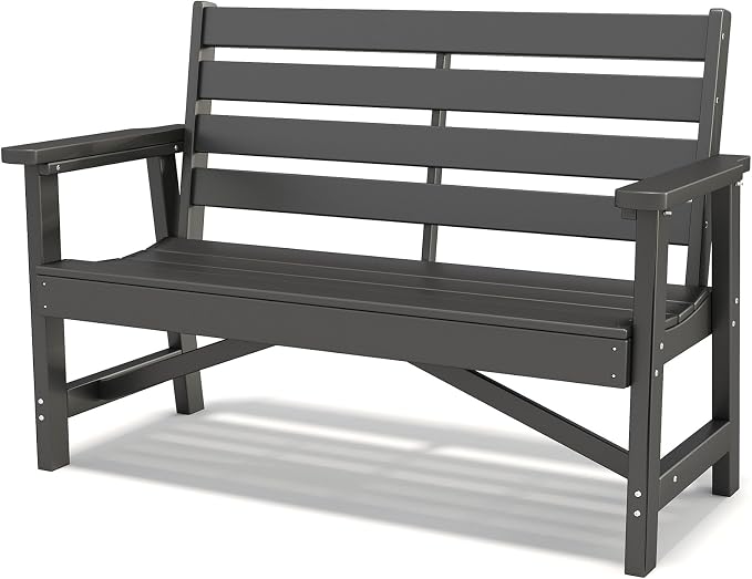 GREENVINES Outdoor Bench | 51.5’’ | HDPE | Garden Benches | Weatherproof | by GreenVines