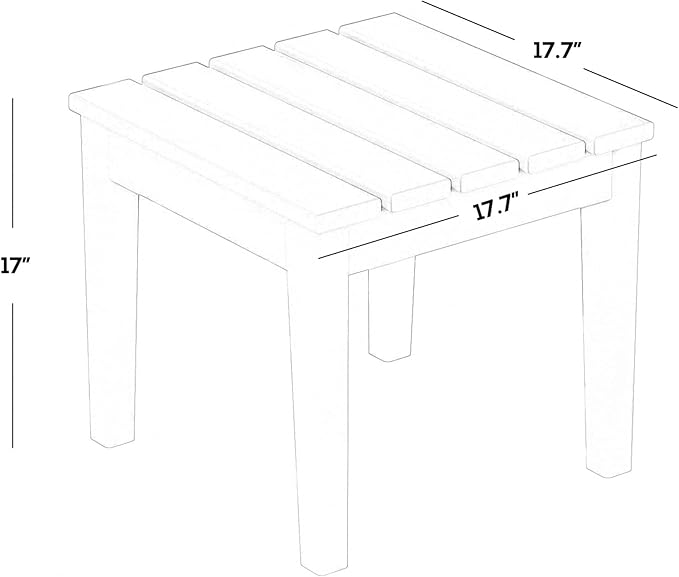 WestinTrends Ashore Outdoor Patio Modern Adirondack Side Table - Image 3
