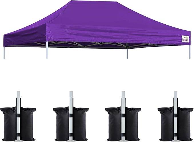 Eurmax USA Pop Up Canopy Top Gazebo Tent Cover Replacement Top Only, Bonus 4PC by Eurmax