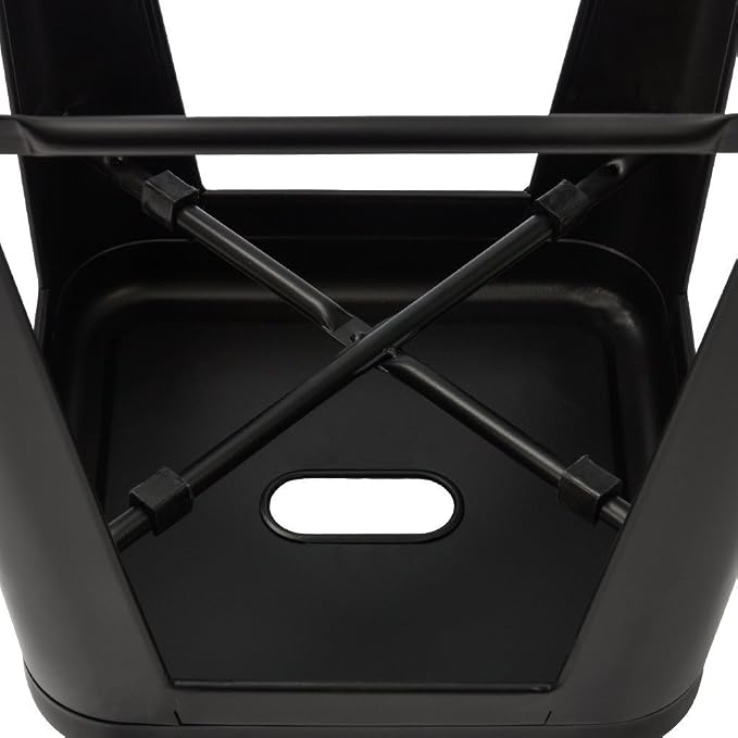 Devoko Metal Bar Stools 24" Indoor Outdoor Stackable Barstools Modern Style - Image 5