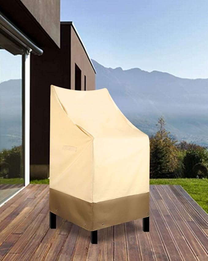 RosieLily High Back Patio Chair Covers Waterproof Heavy Duty Stackable Outdoor - Image 8