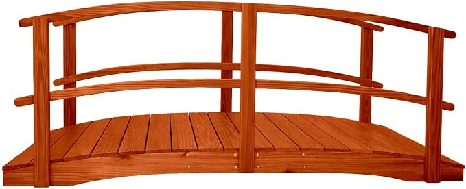 10 FT Cedar Amish Made Garden Bridge by Unknown