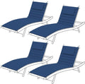 Sundale Outdoor Olefin Quilted Lounge Cushion Set of 4, Patio Foldable Chaise by SundaleOutdoor