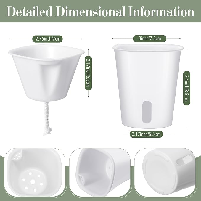 50 Pcs 3 Inch Self Watering Pots Self Watering Planters - Image 3