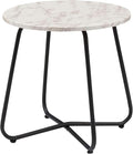 VECELO 17.7 inch Small Round Outdoor Side Table, Patio End Table, Waterproof by VECELO