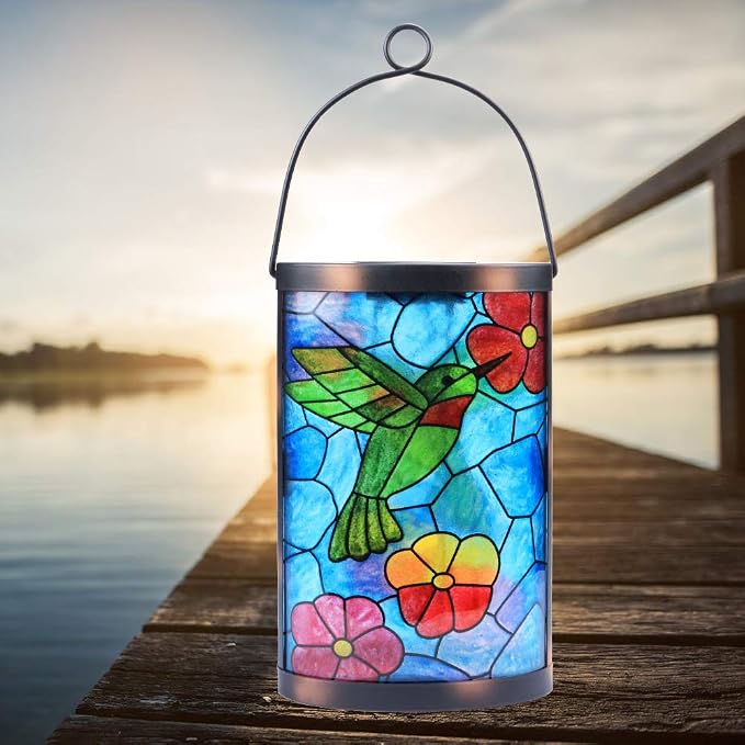 Hanging Solar Lantern Outdoor Decorative Waterproof LED Solar Hummingbird - Image 4