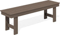 SERWALL 2-Person Outdoor Bench Backless, HDPE Outdoor Benches Weatherproof by SERWALL