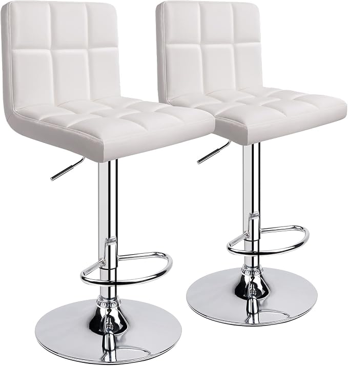 Leopard Bar Stools, Modern PU Leather Adjustable Swivel Bar Stool by LEOPARDPRODUCTS