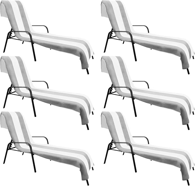 Superior Cabana Cotton Lounge Chair Cover, Outdoor Towel/Chaise Furniture Covers by SUPERIOR