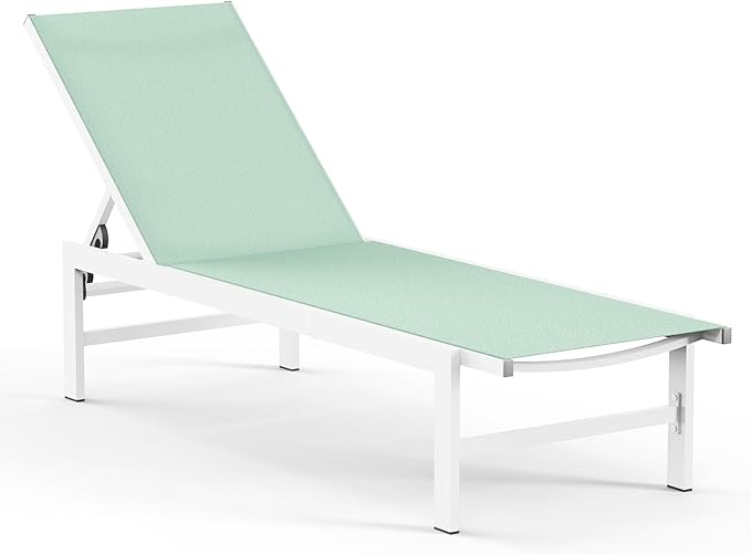 Outdoor Lounge Chair for Pool, Aluminum Chaise Lounge Chairs by Vexwalx
